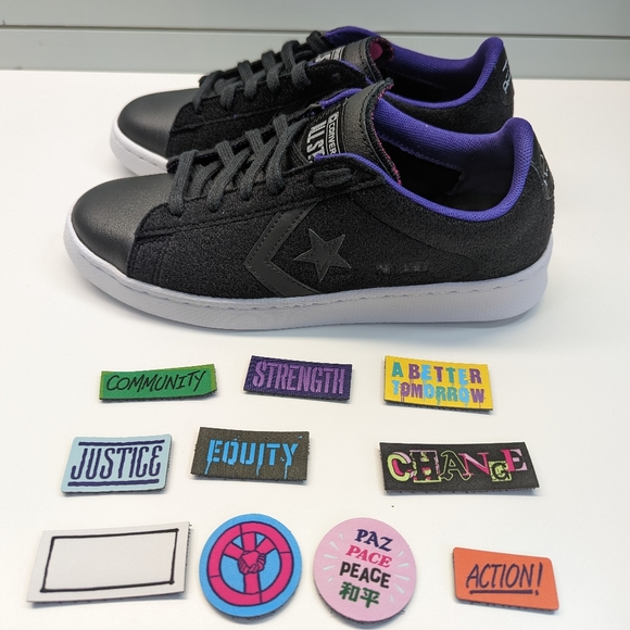 Converse Pro Leather Low It's Possible A01649C Black Tennis shoes size Women's 7 - Picture 7 of 9